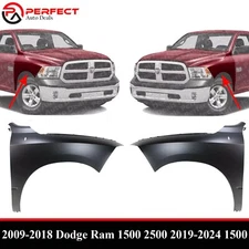 New Front Fender LH & RH Steel Primed For 2009-18 Dodge Ram 1500 2500 19-24 1500
