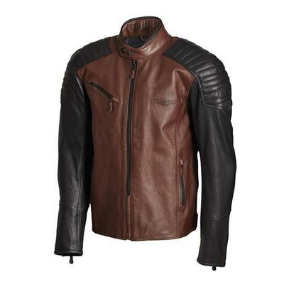 TRIUMPH HIGHAM LEATHER MOTORCYCLE JACKET MLHS19503 WAS Â£450 NOW Â£339 | eBay