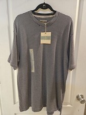 Original Island Sport Mens L 100 Cotton Short Sleeve Pullover Shirt Striped NEW