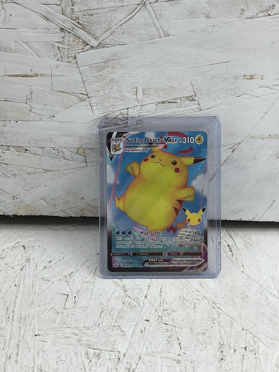 Surfing Pikachu VMAX 009/025 NM/M -Pokemon 25th Celebrations Card