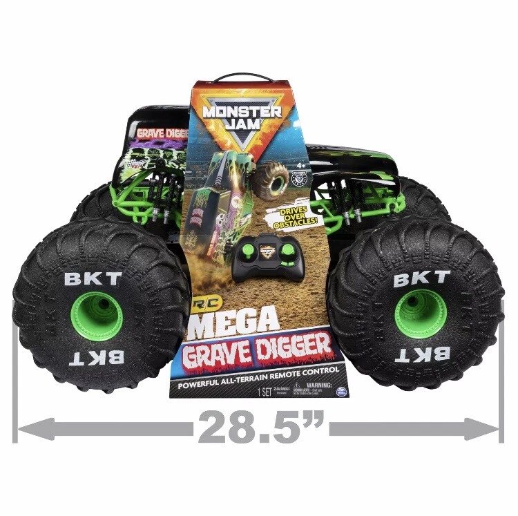 Official GRAVE DIGGER MEGA All-Terrain R/C 1:6 Scale Monster Truck Lights 4+yrs - Image 2 of 4