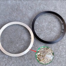 Sterile 29mm Silver Black Watch Dial Chapter Ring for NH35 NH70 NH72 movement