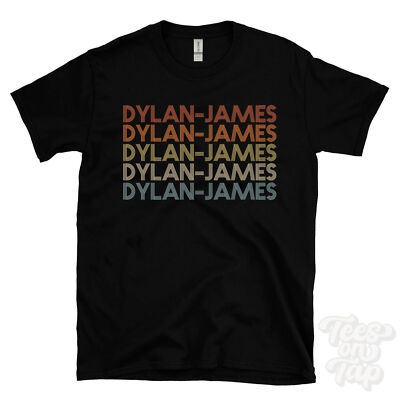 DYLAN-JAMES WIEDERHOLTES RETRO-STIL T-SHIRT Herren & Damen Neuheit cool Name Geschenk