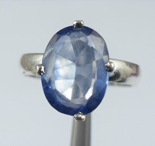 Natural Ceylon Blue Sapphire 4.05 Carat Oval Gemstone Certified Ring See Video