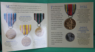 1993 World War II Commemorative Coin and Victory Medal Set