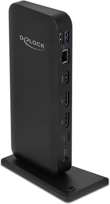 DeLock USB C Dockingstation Multidisplays 4K HDMI/DP 1.4 USB 3.2 GigaLAN 87746