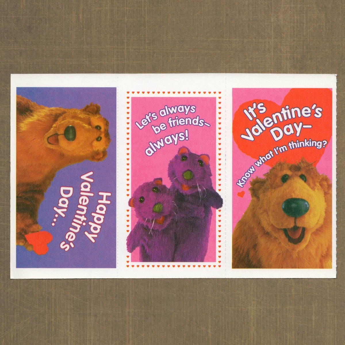 LOT OF 3 Vintage BEAR IN THE BIG BLUE HOUSE HENSON VALENTINE'S DAY