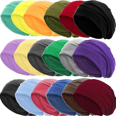 Beanie Mütze Herren Unisex Damen Haube Sommer XXL Radmütze Schlafmütze Laufmütze