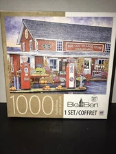 Jigsaw Puzzle MILTON BRADLEY The Old Village Store Hardware 1000 Piece