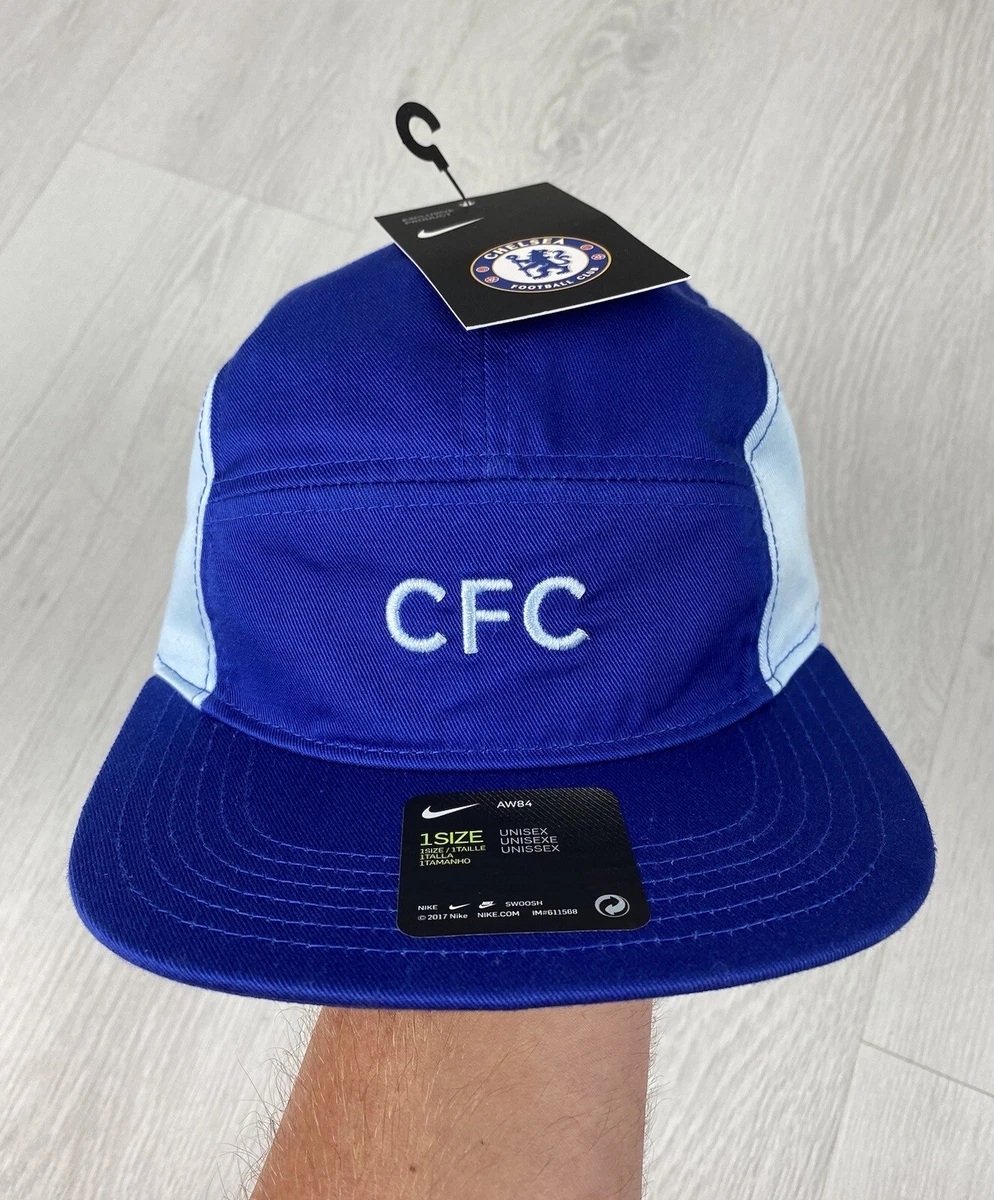 Chelsea London Nike 5 Panel Football Soccer Cap Hat Heritage NWT