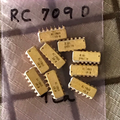 9ea RAYTHEON RC709D Gold Plated Metal Ceramic OP-AMP LM709 MC1709 Ua709