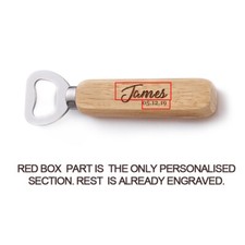 Personalised Bottle Opener Laser Engraved Your Text Birthday Wedding Retirement