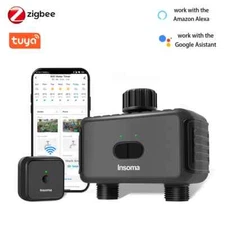 New Automatic Water Timer Gateway Dual Hose Irrigation Watering System Sprinkler