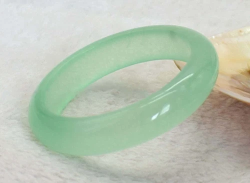 Schöner natürlicher grüner Jade Jadeit Edelstein Armreif Armband 53-64 mm Schmuck - Bild 8 von 15