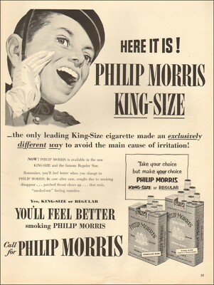 tobacco morris 1950's Vintage ad for Phillip Morris Cigarettes`retro package Tobacco  (011420)
