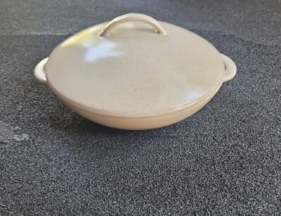 Calvin Klein Khaki Collection Casserole Dish CREAM Stoneware