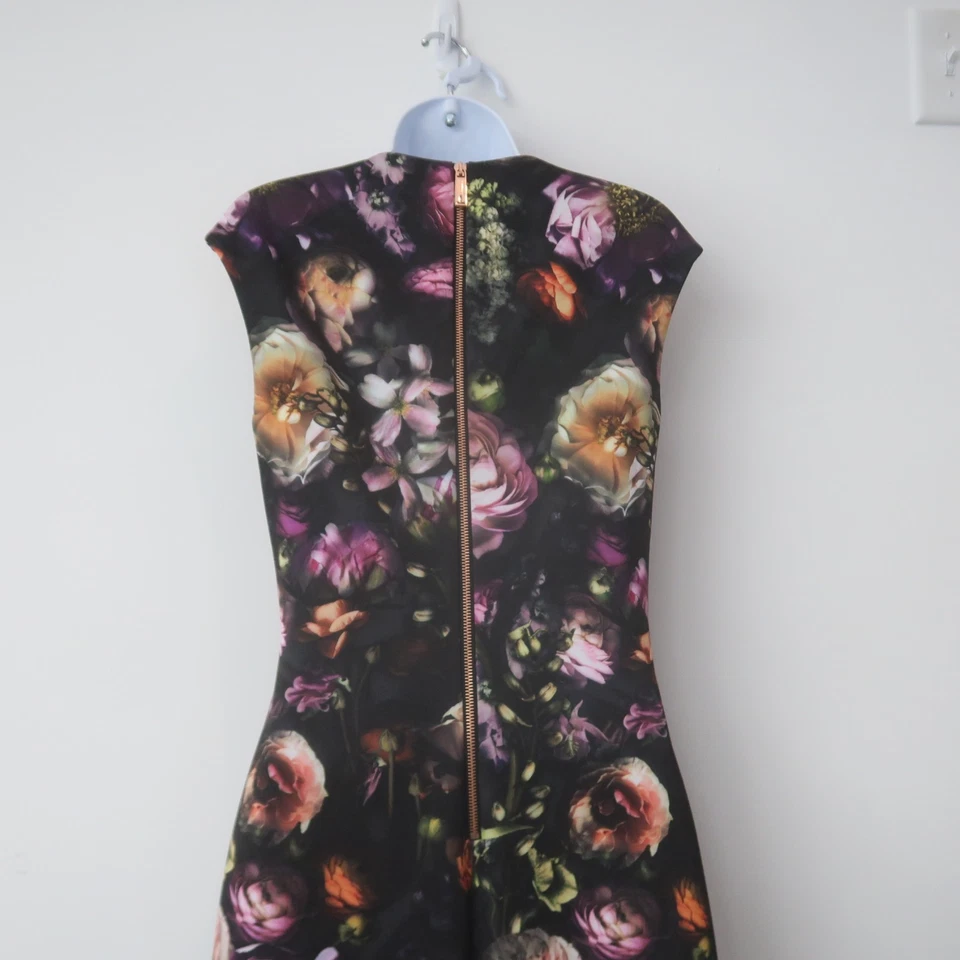 Vestido Vaina Floral Ted Baker Talla 3 (US 6-8) Boda Evento Invitado Formal Elegante Foto 4 de 4