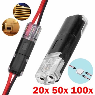 50-100x Steckverbindungen 2 Polige Auto Stecker KFZ Kabel Steckverbinder Buchsen