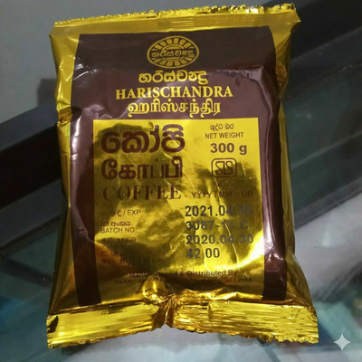 Harischandra Pure Black Coffee Ceylon Coffee Powder 100%Natural 100g X 3 Packs