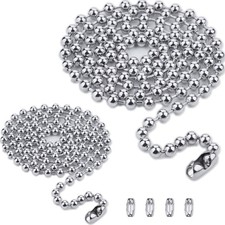 PPFEITOU 40inch 6mm 304 Stainless Steel Beaded Ball Pull Chain 6mm 40in