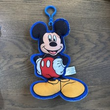 Disney  Mickey Mouse Plush Backpack Clip Keychain Soft 7   Pre-Loved