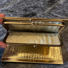 Vintage Gold Triple Kiss Lock Wallet 60s70s