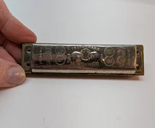 M-Hohner's OLD STANDBY Harmonica Germany Key of C Metal 4 Inch