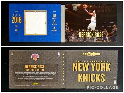 2016 Panini Preferred Booklet Derrick Rose New York Knicks Bulls Jersey number!