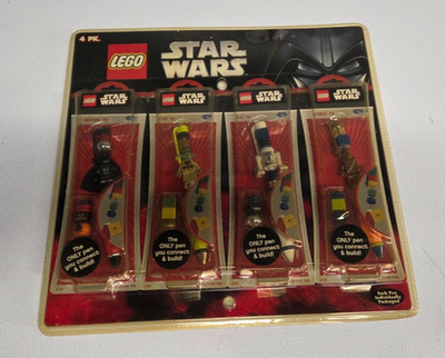 Lego Star Wars Connect & Build Pens Pack of 4 #145045 2006/2007 Darth Vader Yoda