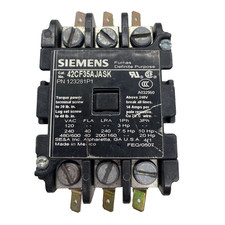 Siemens Furnas Definite Purpose Contactor 42CF35AJASK PN 123281P1