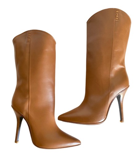 Bota de Vestir Lucchese Clarissa Western Talla 6.5 Equipaje Cuero Punta Media Pantorrilla - Imagen 6 de 19