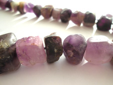 NATUR Designer Kette Edelsteinkette Amethyst -Nuggets massiv 925 Silber