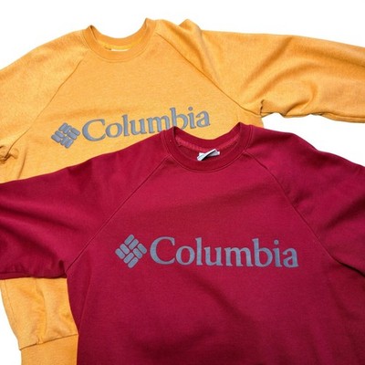 Lot of 2 Columbia Crewneck Sweatshirt Mens Small Red Orange Graphic Logo Bundle
