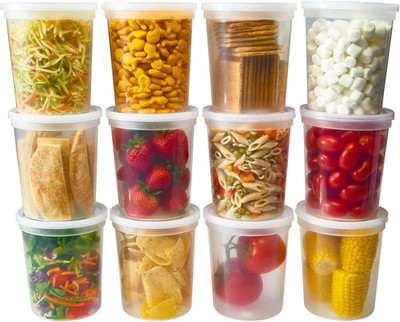 - Deli Food Storage Containers with Lids 32 Oz, Quart Pack of 24 Leak-Proof Free