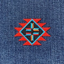 Southwest Design Applique Patch - Native Embroidered Badge 2-1/8" (Iron On)