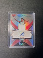 2024 25 Panini Select AJ Johnson Rookie Jersey Auto Red Prizm 16/199 Wizards RC