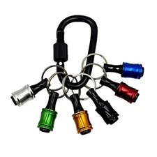1/4" Hex Shank Quick Release Keychain Screwdriver Drill Bit Holder carry around