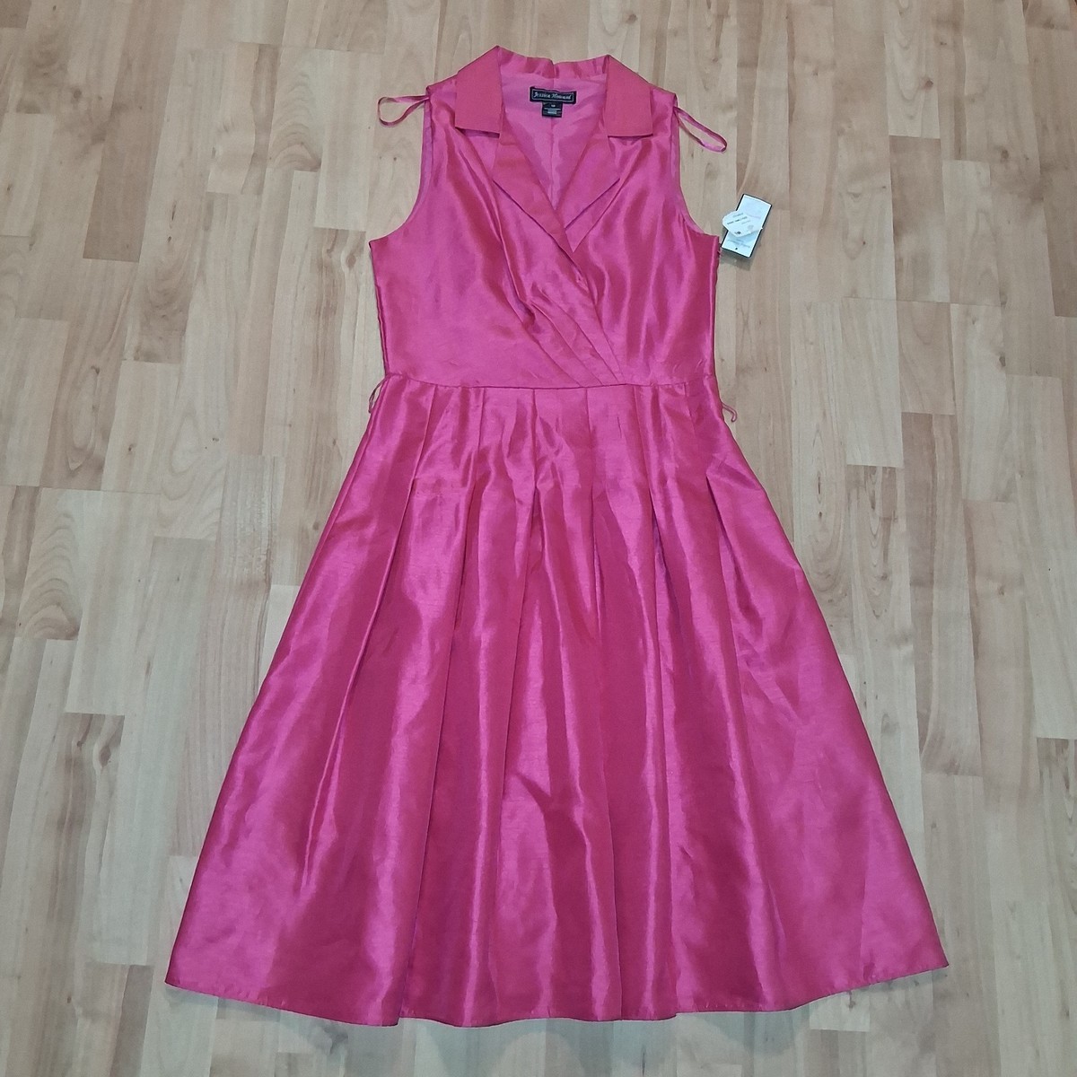 jessica howard hot pink dress Jessica Howard Blouson Dress 1 4W Hot Pink Lace Cut Out Lined, Stretchy NWT (74)