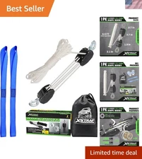 Heavy-Duty 2000LB Hoist Pulley with 50ft Reflective Rope & Soft Loop Set