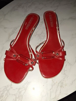 Damen Pantoletten In Größe  42 Farbe Rot - Bild 1 von 4