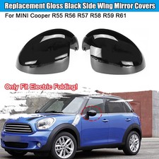 Für BMW MINI R55 R55 R56 R57 Spiegelkappen Gehäuse Außenspiegel Glanz Schwarz