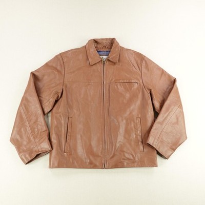 Vintage Wilsons Pelle Studio Jacket Mens Small Brown Leather Thinsulate Liner ^
