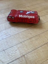 Mobilgas Vintage Tin Litho Friction Car Red 3 Inches