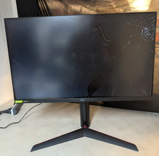 CRACKED LG 27" UltraGear QHD 2560x1440 240Hz 1ms  27GR83Q-B Gaming Monitor PARTS