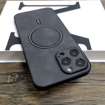 Case For iPhone 15 Pro Max 14 13 12 MagSafe Magnetic Leather Slim Hybrid Cover