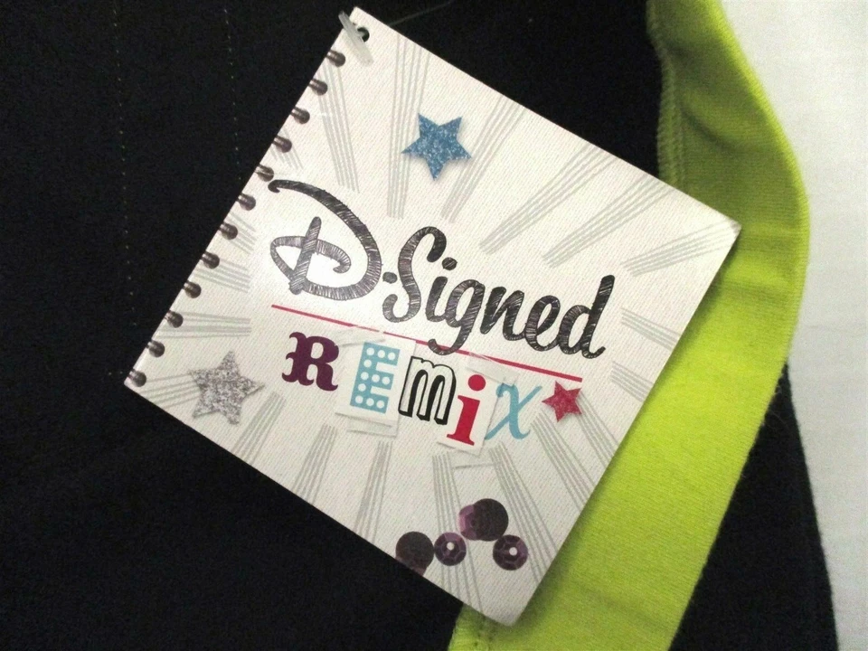 new DISNEY REMIX Youth Girl's Size XL Knit Black/Lime Pencil Skirt - Image 3 of 4