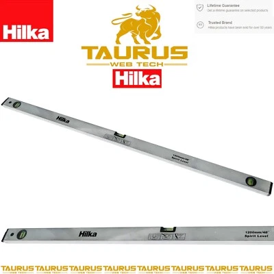 HILKA-TOOLS 48" HILKA 1200mm Spirit Level Aluminium Frame Shock Proof Vertical Hori DIY Vial