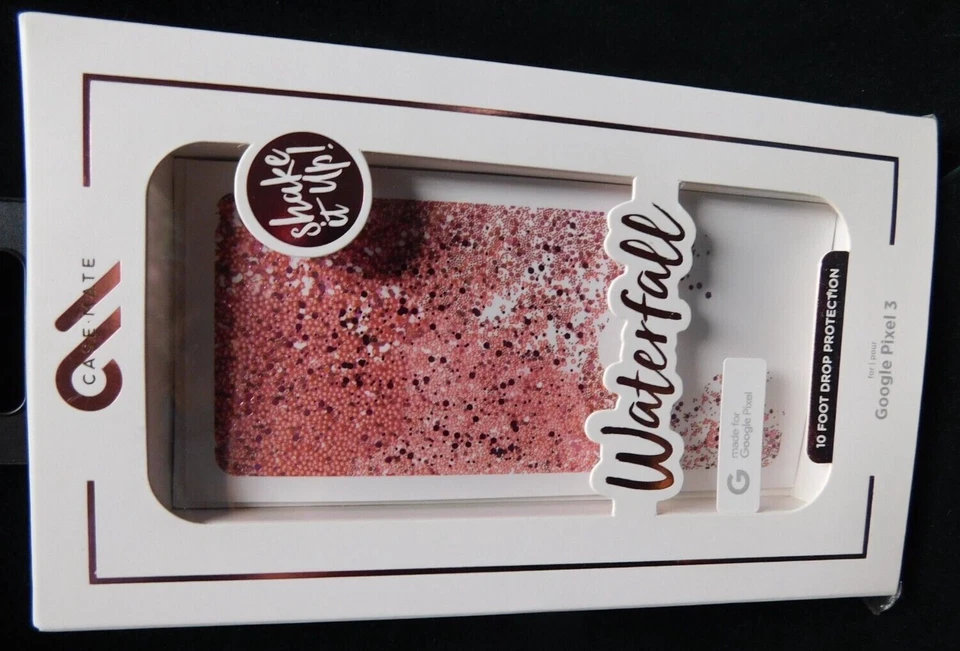 Case-Mate 瀑布式手机保护套 外壳 适合谷歌 Pixel 3 - 粉色闪光 — 第 4/4 张图片