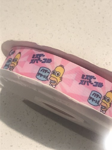 Bulk Lot Printed Ribbon Rolls The Simpsons New 2.5cm Width. - Picture 2 of 7