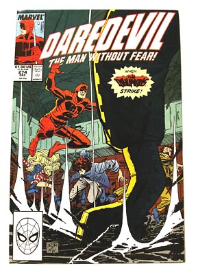 ''DAREDEVIL'' Issue # 274 (Dec 1989, Marvel) f. THE INHUMANS, JOHN ROMITA JR art